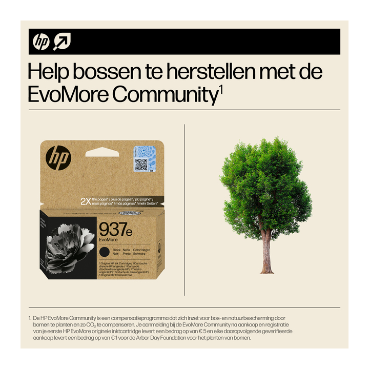 Inktcartridge hp 4s6w9ne 937e evomore zwart - 2