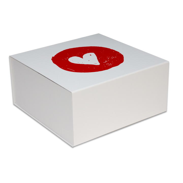 Luxe Valentijn Magneetdozen,Heart 33x10x10cm, wit, (25st) - 0
