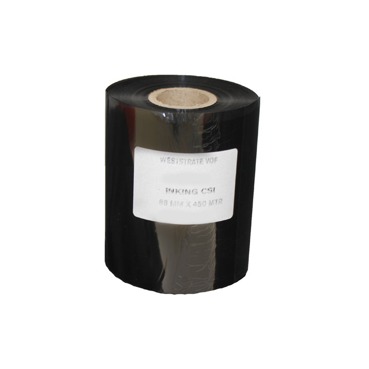 Printlint, wax, 90mm x 450m, CSI, flathead - 0