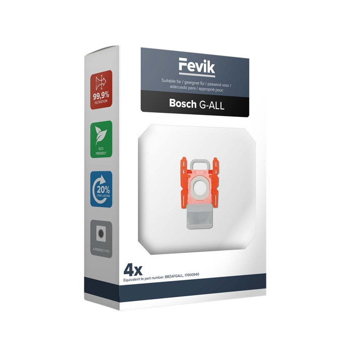 Cleaninq/Bosch/Siemens, stofzuigerzak, BBZ41FGALL (4 stuks) - 0