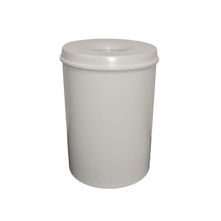 Metalen papierbak, vlamdovend, 30 liter, grijs, VB 103000 - 0