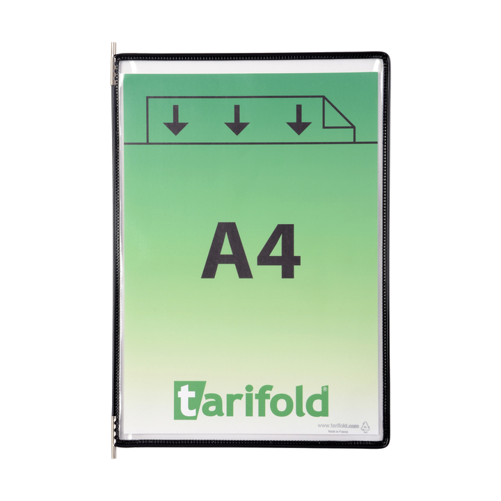 Zichtpaneel tarifold a4 verticaal zwart 10st(114007) - 1