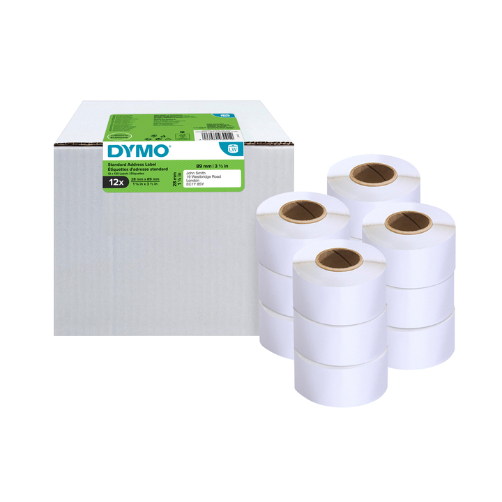 Label etiket dymo 19831 89mmx28mm 1560stuks(2093091) - 0