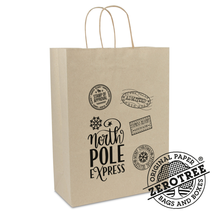 Kerst ZEROTREE® grastas North Pole Express 18+7x24cm (100st) - 0