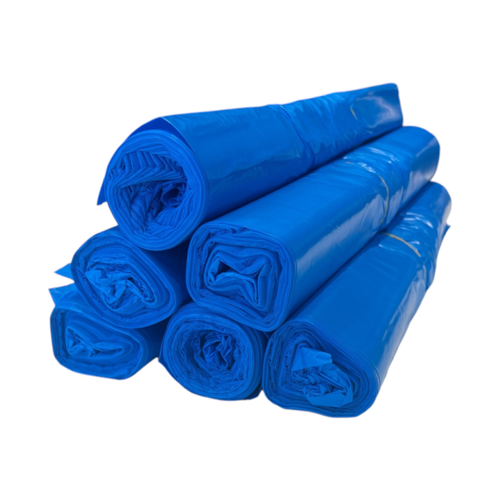 Vuilniszak | HDPE | 58x100cm | 70 Liter | T23 | Blauw (25 rollen x 20 zakken)  - 2