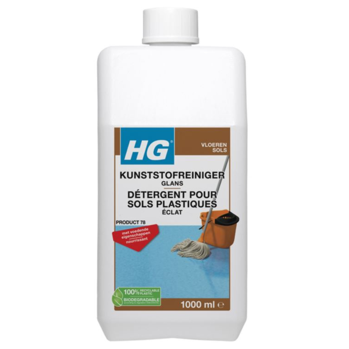 HG, vloerreiniger voor kunststof vloeren, 1 liter, 118100103 (1 stuk) - 0