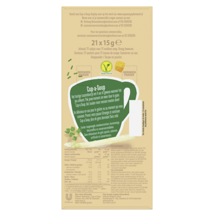 Cup-a-Soup, soep, 175ml, asperge (21 zakjes) - 1
